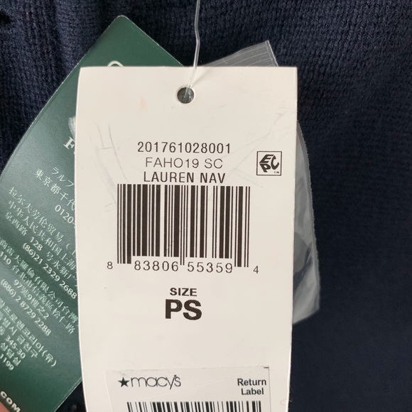 Lauren Ralph Lauren Navy Officers Jacket Cardigan - Picture 7 of 8